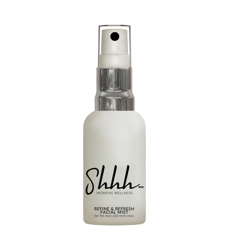 Shhh… Women's Wellness Refine & Refresh Facial Mist for the face and neck area. 30ml.