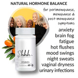Shhh... Menopause Wellness Meno Balance Full Phase Plus – Natural Hormone Balance for Perimenopause, Menopause & Post-Menopause Symptoms: Anxiety, Brain fog, Fatigue, Hot Flushes, Mood Swings, Night sweats, Vaginal Dryness & Urinary Infections