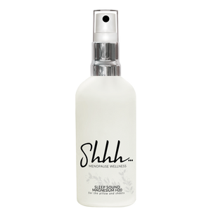 Shhh... Menopause Wellness Sleep Sound Magnesium H20 for the pillow and sheets. 100ml.